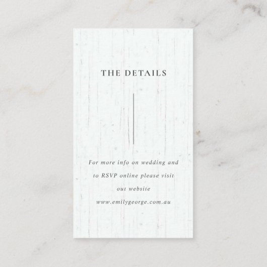 BOHO NAVY FLORA ROZE DROOMVANGER TROUWDETAIL VISITEKAARTJE (Achterkant)