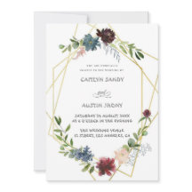 Boho Navy & groene eenvoudige bloemmotieven