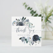 Boho Navy Peony Wedding Bedankt | Foto (Staand voorkant)