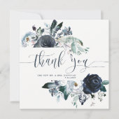 Boho Navy Peony Wedding Bedankt | Foto (Voorkant)