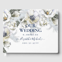 Boho Navy Wit Bloemendecor Pampasgras Bruiloft