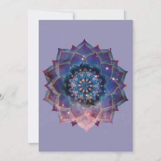 Boho Nebula Bloem | Mandala Ontwerp Kaart (Achterkant)
