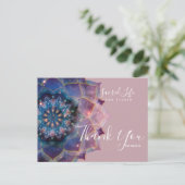 Boho Nebula Bloom | Mandala-ontwerp Briefkaart (Staand voorkant)