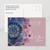 Boho Nebula Bloom | Mandala-ontwerp Briefkaart (Voorkant / Achterkant)