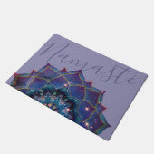 Boho Nebula Bloom | Mandala Ontwerp Deurmat (Schuin)