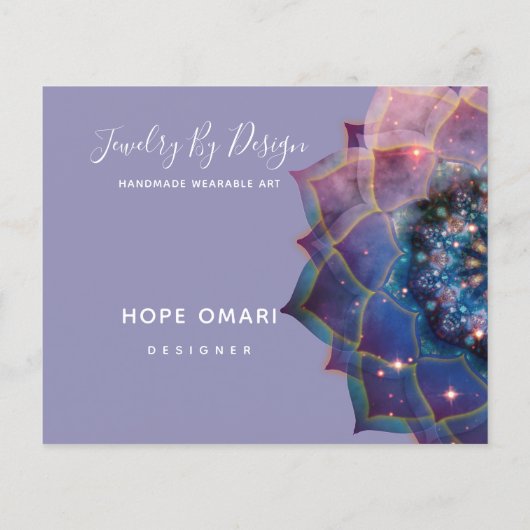 Boho Nebula Bloom | Mandala-ontwerp Flyer (Achterkant)