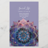 Boho Nebula Bloom | Mandala-ontwerp Flyer (Achterkant)