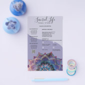 Boho Nebula Bloom | Mandala-ontwerp Flyer (Enkel)