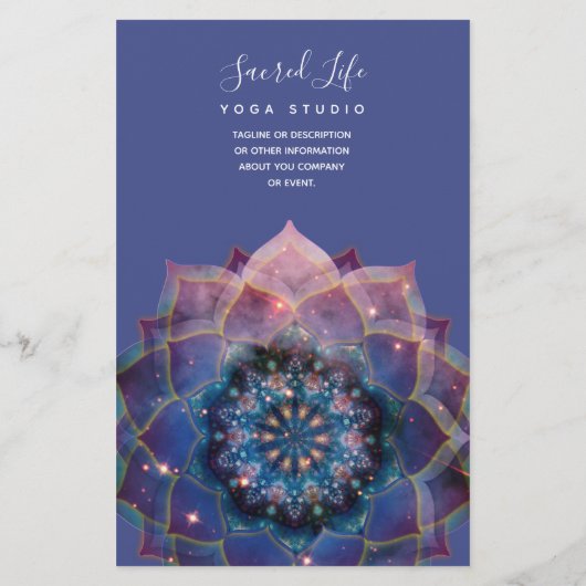 Boho Nebula Bloom | Mandala-ontwerp Flyer (Achterkant)