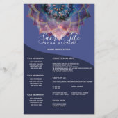 Boho Nebula Bloom | Mandala-ontwerp Flyer (Voorkant)