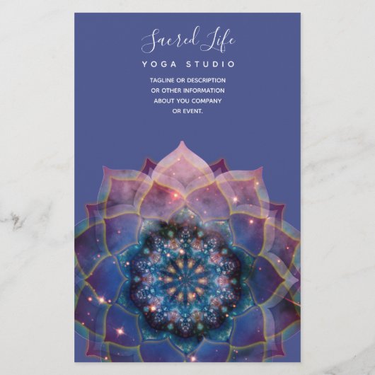 Boho Nebula Bloom | Mandala-ontwerp Flyer (Achterkant)