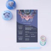 Boho Nebula Bloom | Mandala-ontwerp Flyer (Enkel)