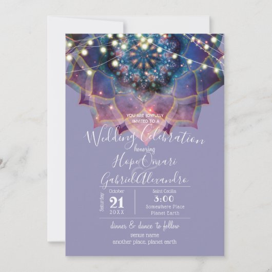 Boho Nebula Bloom | Mandala Ontwerp Kaart (Voorkant)