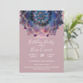 Boho Nebula Bloom | Mandala-ontwerp Kaart (Staand voorkant)