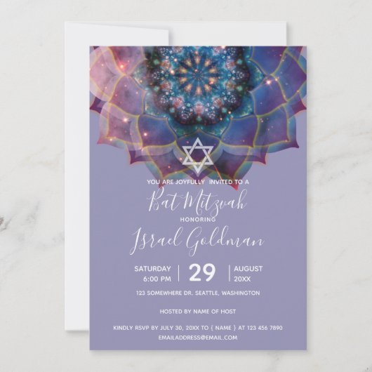 Boho Nebula Bloom | Mandala Ontwerp Kaart (Voorkant)