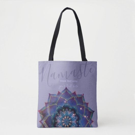 Boho Nebula Bloom | Mandala-ontwerp Tote Bag (Voorkant)