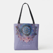 Boho Nebula Bloom | Mandala-ontwerp Tote Bag (Achterkant)