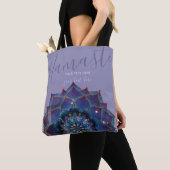 Boho Nebula Bloom | Mandala-ontwerp Tote Bag (Dichtbij)