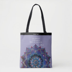 Boho Nebula Bloom Mandala-ontwerp Tote Bag