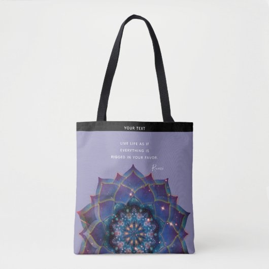 Boho Nebula Bloom | Mandala-ontwerp Tote Bag (Voorkant)