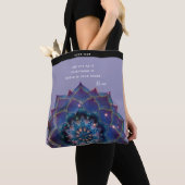 Boho Nebula Bloom | Mandala-ontwerp Tote Bag (Dichtbij)