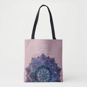 Boho Nebula Bloom Mandala-ontwerp Tote Bag