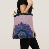 Boho Nebula Bloom | Mandala-ontwerp Tote Bag (Dichtbij)