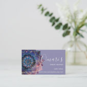 Boho Nebula Bloom | Mandala-ontwerp Visitekaartje (Staand voorkant)