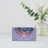Boho Nebula Bloom | Mandala-ontwerp Visitekaartje (Staand voorkant)