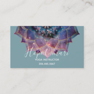 Boho Nebula Bloom Mandala-ontwerp Visitekaartje