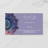 Boho Nebula Bloom | Mandala-ontwerp Visitekaartje (Achterkant)
