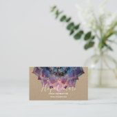 Boho Nebula Bloom | Mandala-ontwerp Visitekaartje (Staand voorkant)