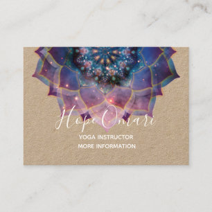 Boho Nebula Bloom Mandala-ontwerp Visitekaartje