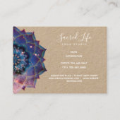 Boho Nebula Bloom | Mandala-ontwerp Visitekaartje (Achterkant)