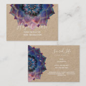 Boho Nebula Bloom | Mandala-ontwerp Visitekaartje (Voorkant / Achterkant)