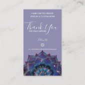 Boho Nebula Bloom | Mandala Ontwerp Visitekaartje (Achterkant)