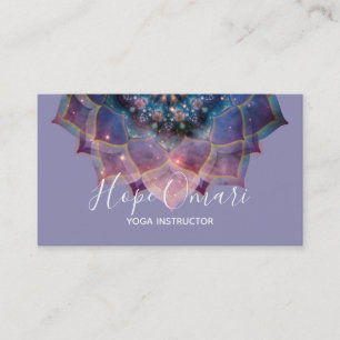 Boho Nebula Bloom   Mandala-ontwerp Visitekaartje