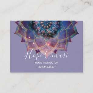 Boho Nebula Bloom   Mandala-ontwerp Visitekaartje