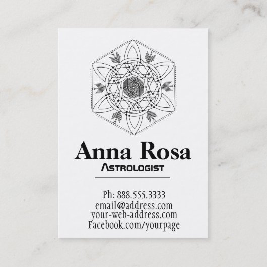 *~* Boho Nebula Celtic Aztec Tribal Galaxy Visitekaartje (Achterkant)