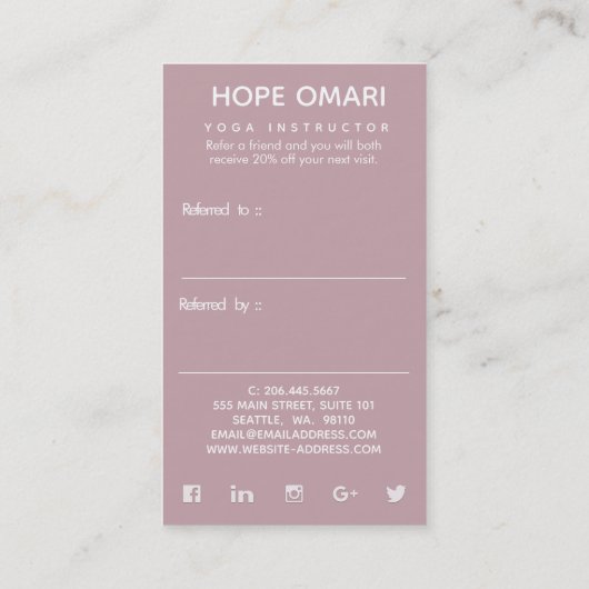 Boho Nebula Mandala Aanbevelingskaartje (Achterkant)