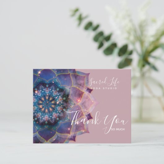 Boho Nebula Mandala Briefkaart (Staand voorkant)