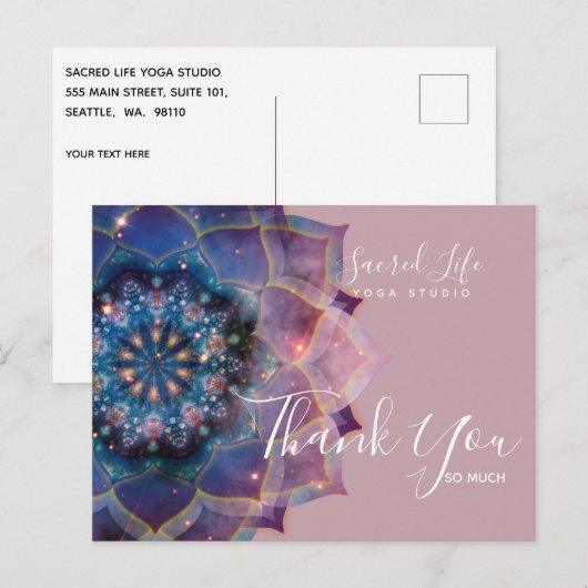 Boho Nebula Mandala Briefkaart (Voorkant / Achterkant)