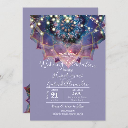 Boho Nebula Mandala Kaart (Voorkant / Achterkant)