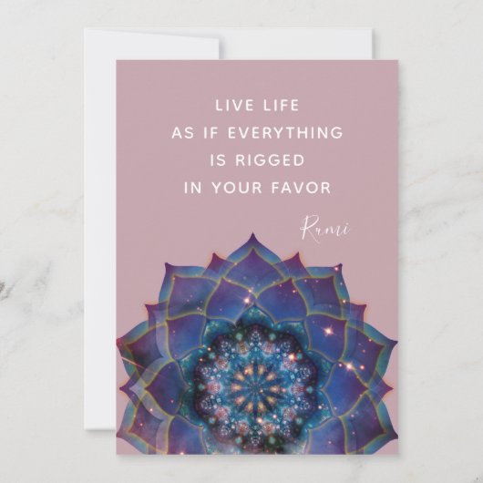 Boho Nebula Mandala Kaart (Achterkant)