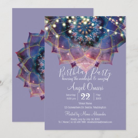 Boho Nebula Mandala Kaart (Voorkant / Achterkant)