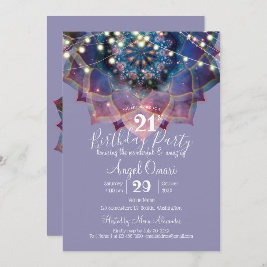 Boho Nebula Mandala Kaart (Voorkant / Achterkant)