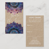 Boho Nebula Mandala, Mystical Aanbevelingskaartje (Voorkant / Achterkant)