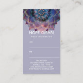 Boho Nebula Mandala, Mystical Afsprakenkaartje (Achterkant)