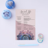 Boho Nebula Mandala, Mystical Flyer (Enkel)