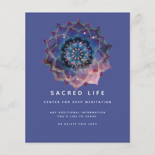 Boho Nebula Mandala, Mystical Flyer (Achterkant)